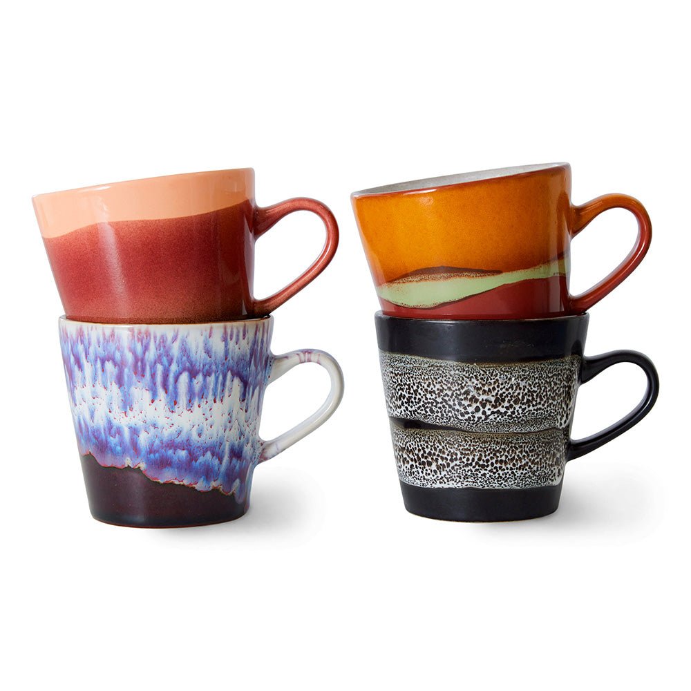 70s Ceramics Americano Mugs Friction (set of 4)