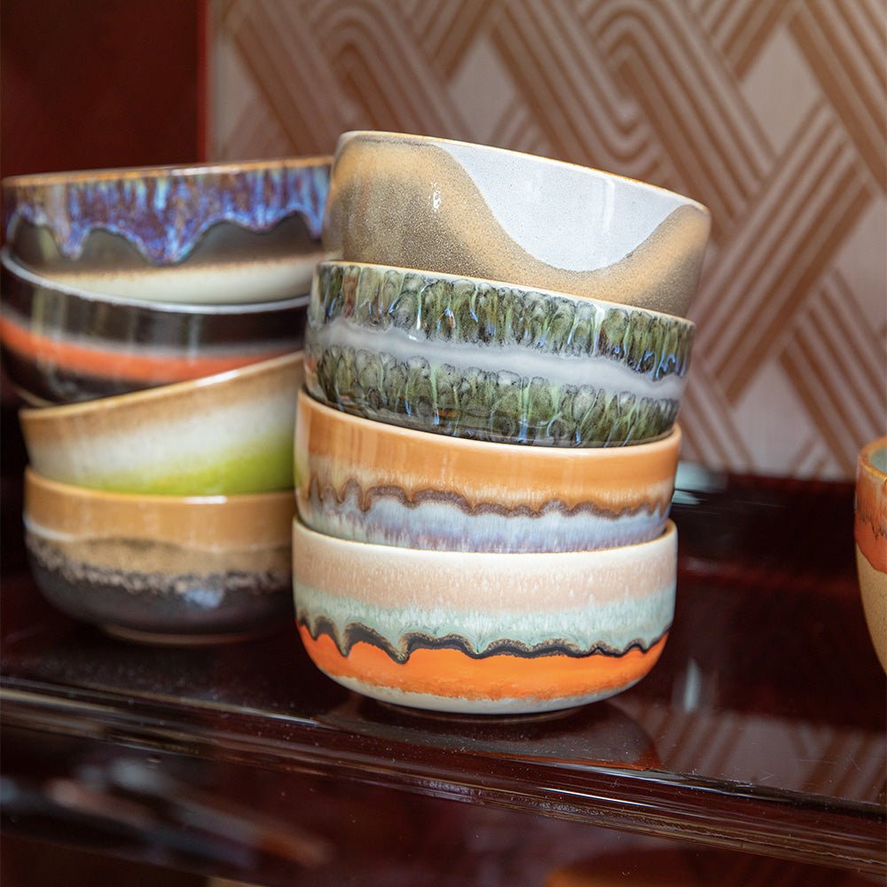 70s Ceramics Dessert Bowls Reef (set of 4)
