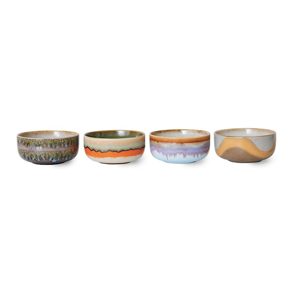 70s Ceramics Dessert Bowls Reef (set of 4)