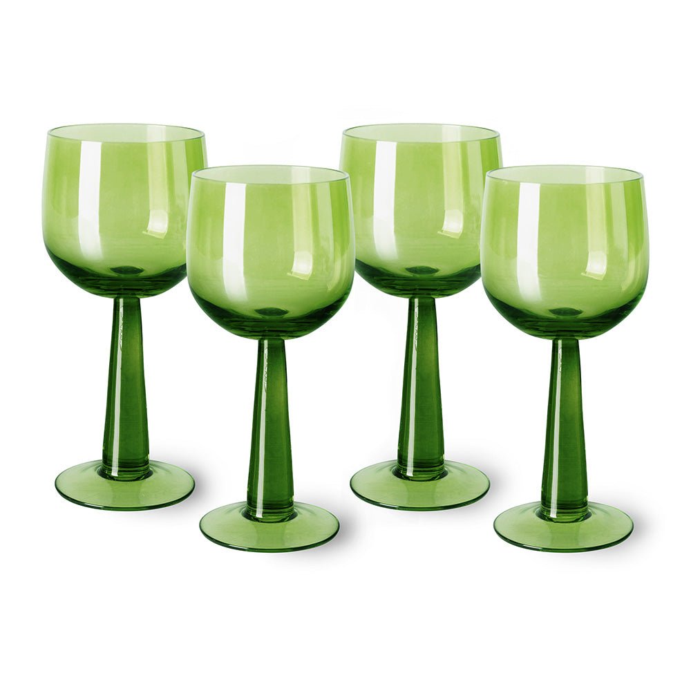 The Emeralds: Wine Glass Tall Lime Green