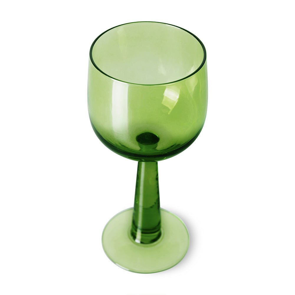 Les émeraudes : grand verre à vin vert lime
