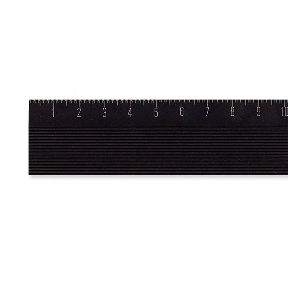 Aluminum ruler 30cm Non-Silp Black
