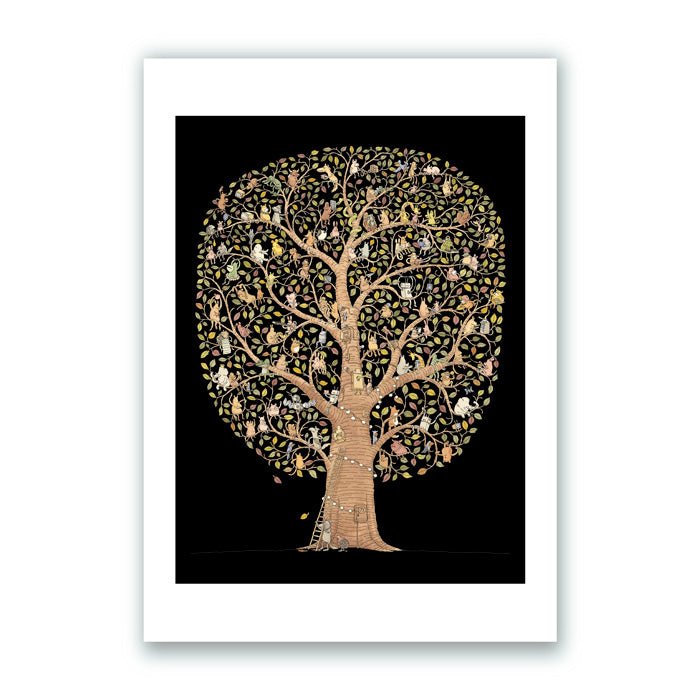 Animal Tree Impresión Giclée A3