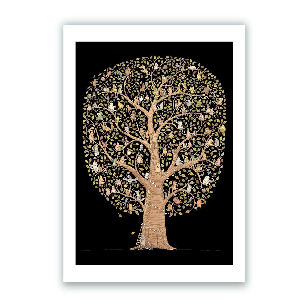Animal Tree Impresión Giclée A2