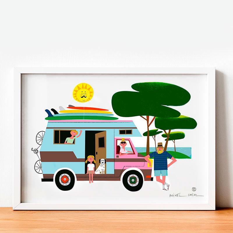 Caravane Fine Art Paper Print A3