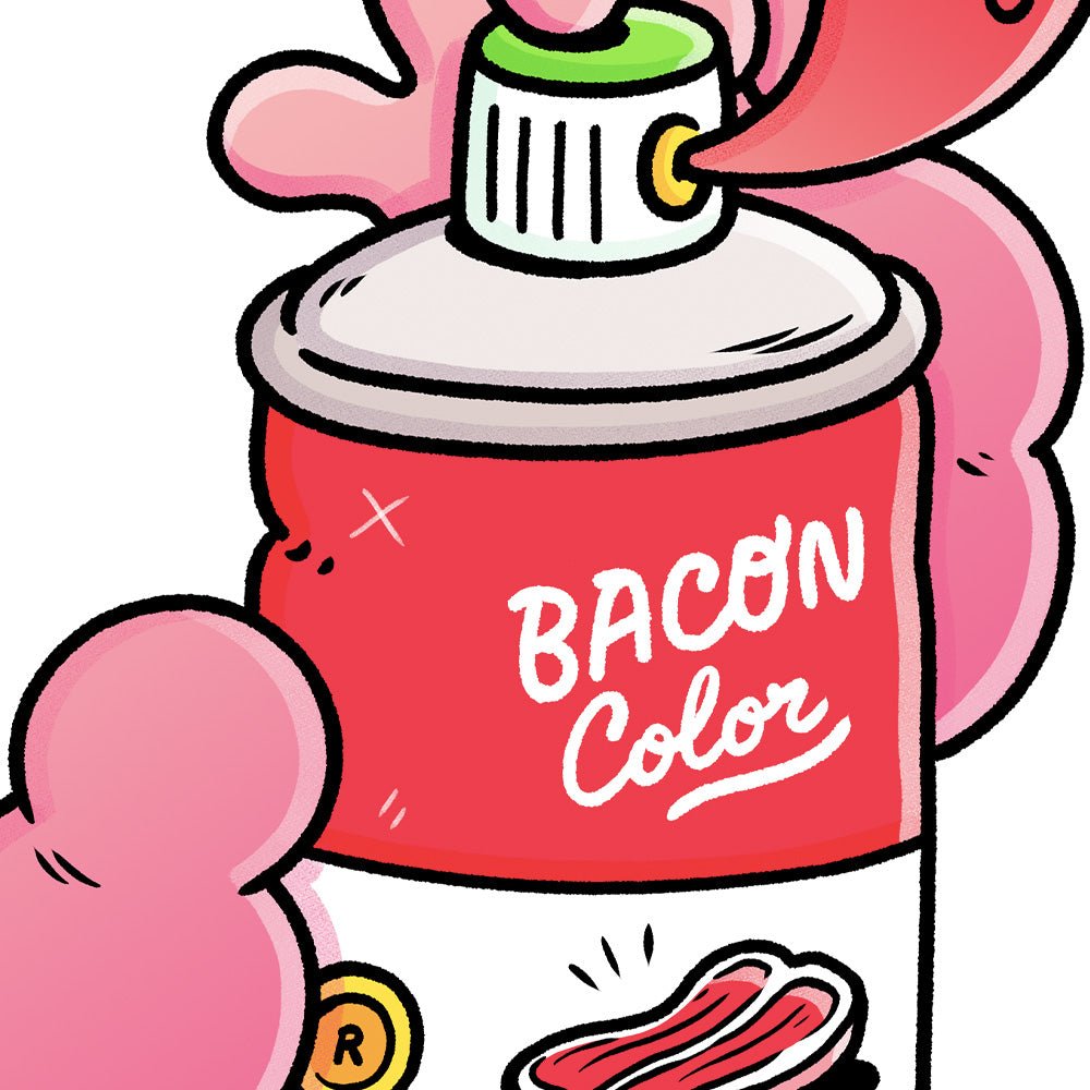 Bacon Spray Giclée Print A5