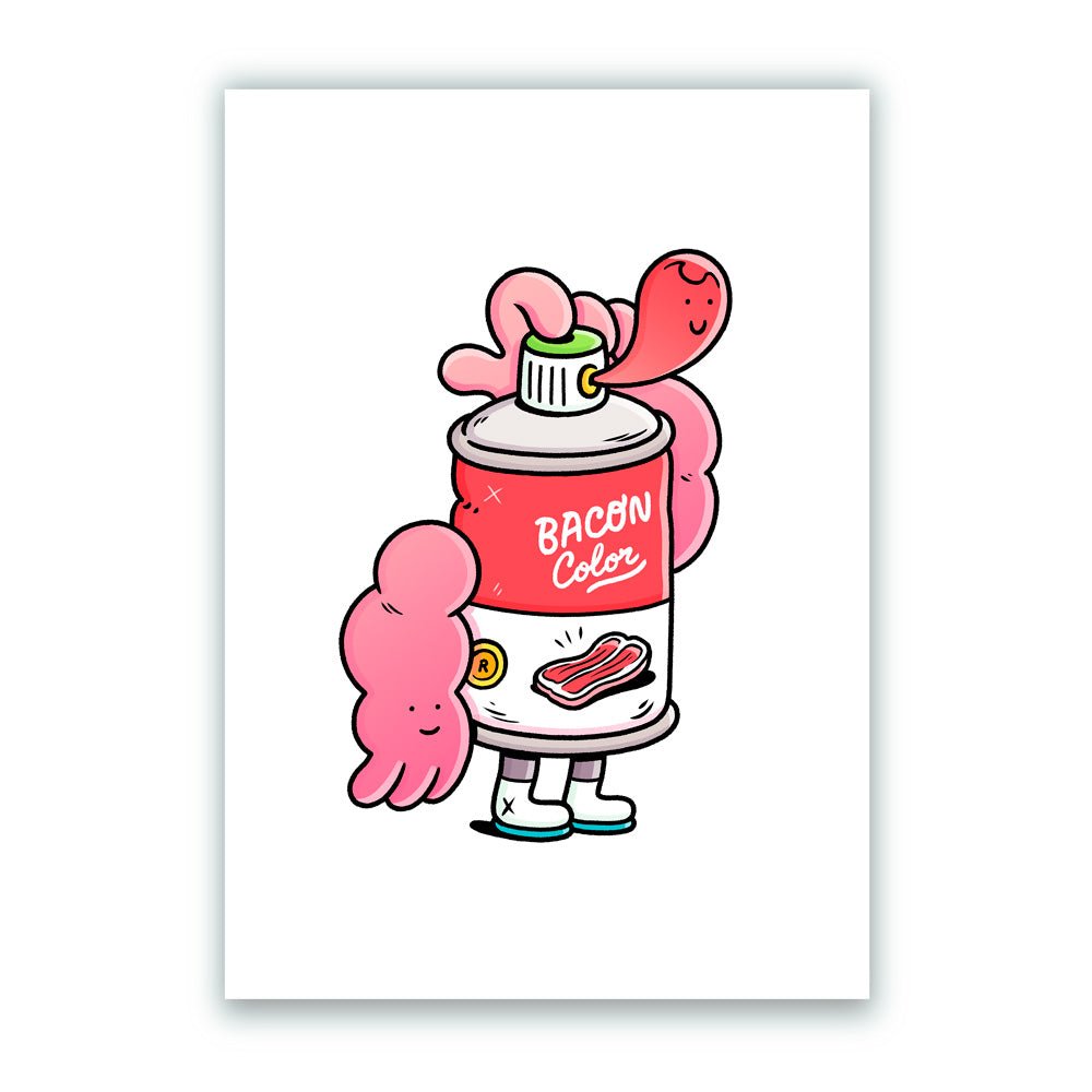Bacon Spray Giclée Print A4