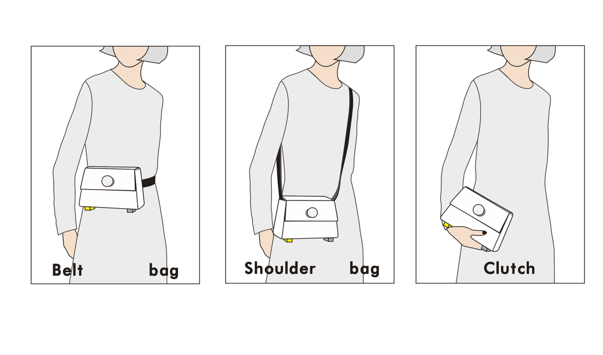 Mini Trapezoid Belt Bag Charcoal Grey