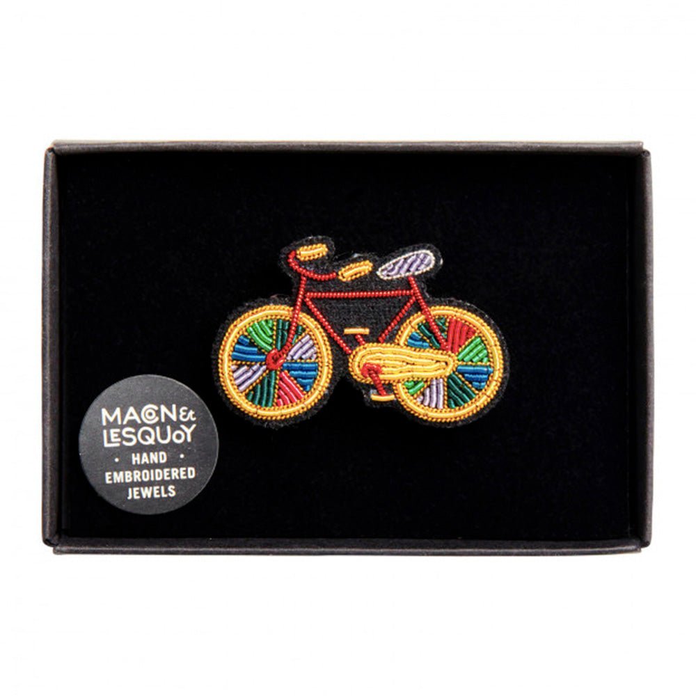 Paradise Bike Hand Embroidered Brooch