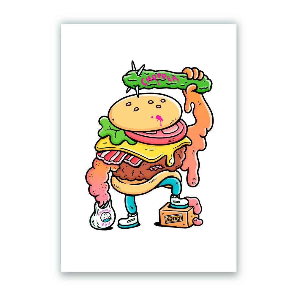 Hamburger Giclée Print A4