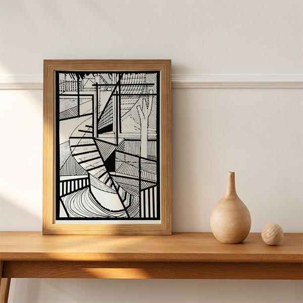 Escalier Limited Edition Screen Print