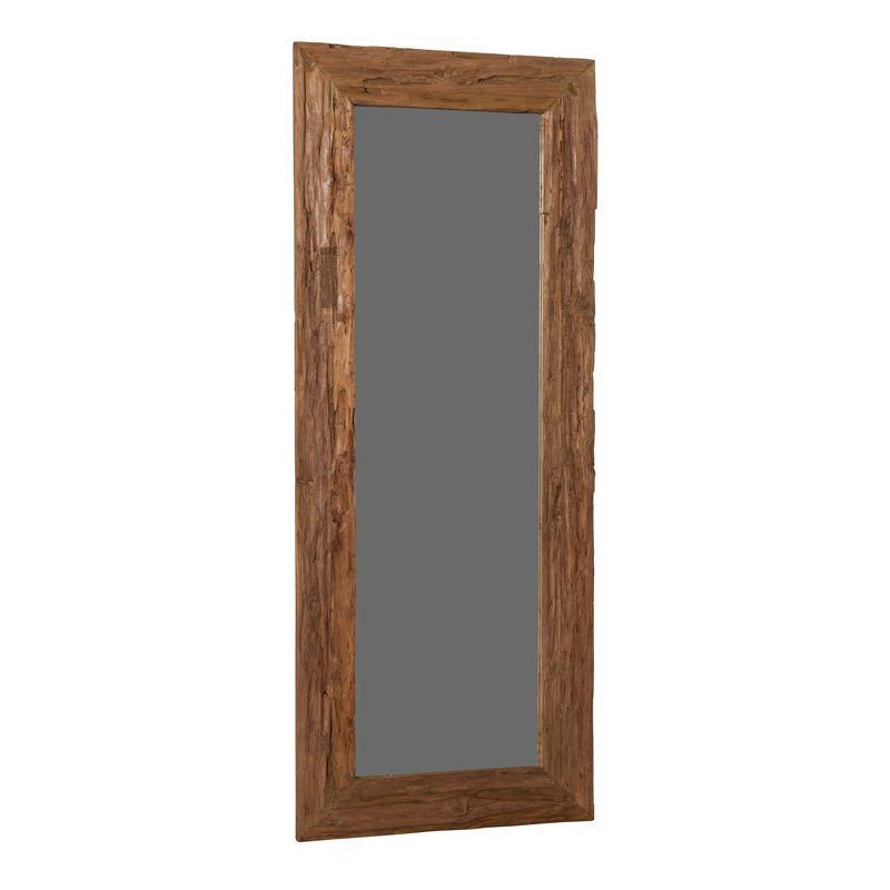 Brown Teak Mirror 200 x 80 x 3 cm