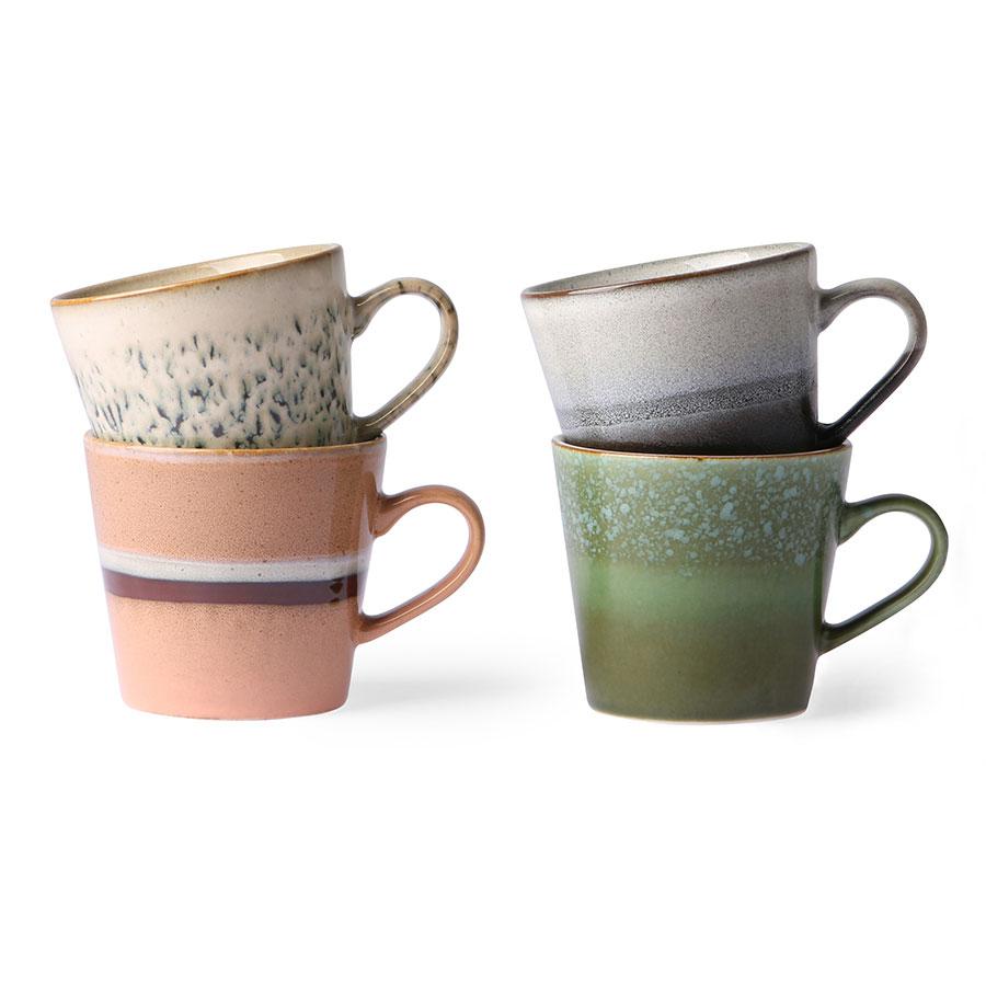 70s Ceramics Cappuccino Mugs Virgo (set of 4)