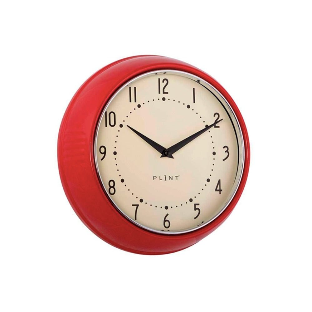 Horloge murale rétro rouge