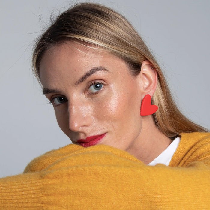 Latidos Mini Earrings Red