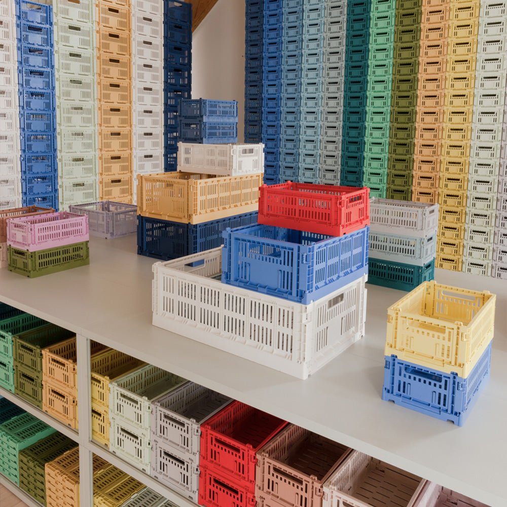 Caja Plegable Color Crate S Celeste