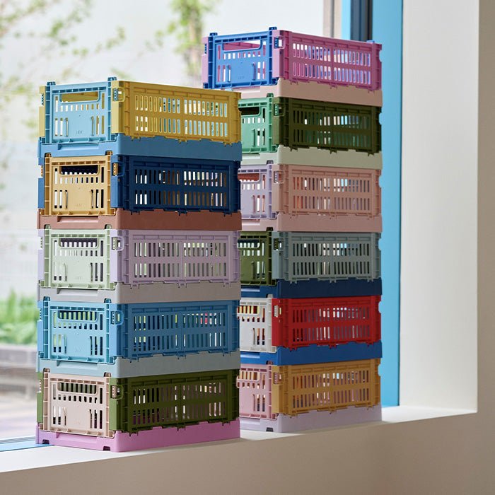 Caja Plegable Color Crate Mix S Azul Oscuro