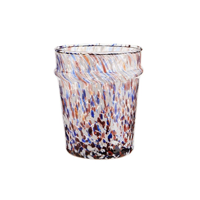 Vasos de Cristal Naranja Azul Blanco Transparente