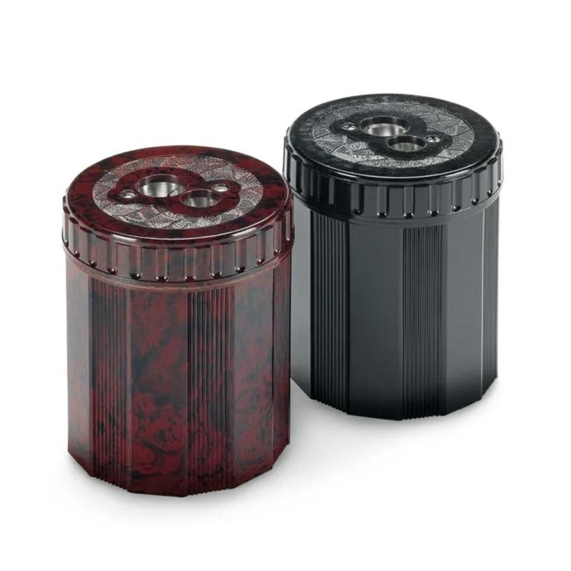 Double Pencil Sharpener With Container Black