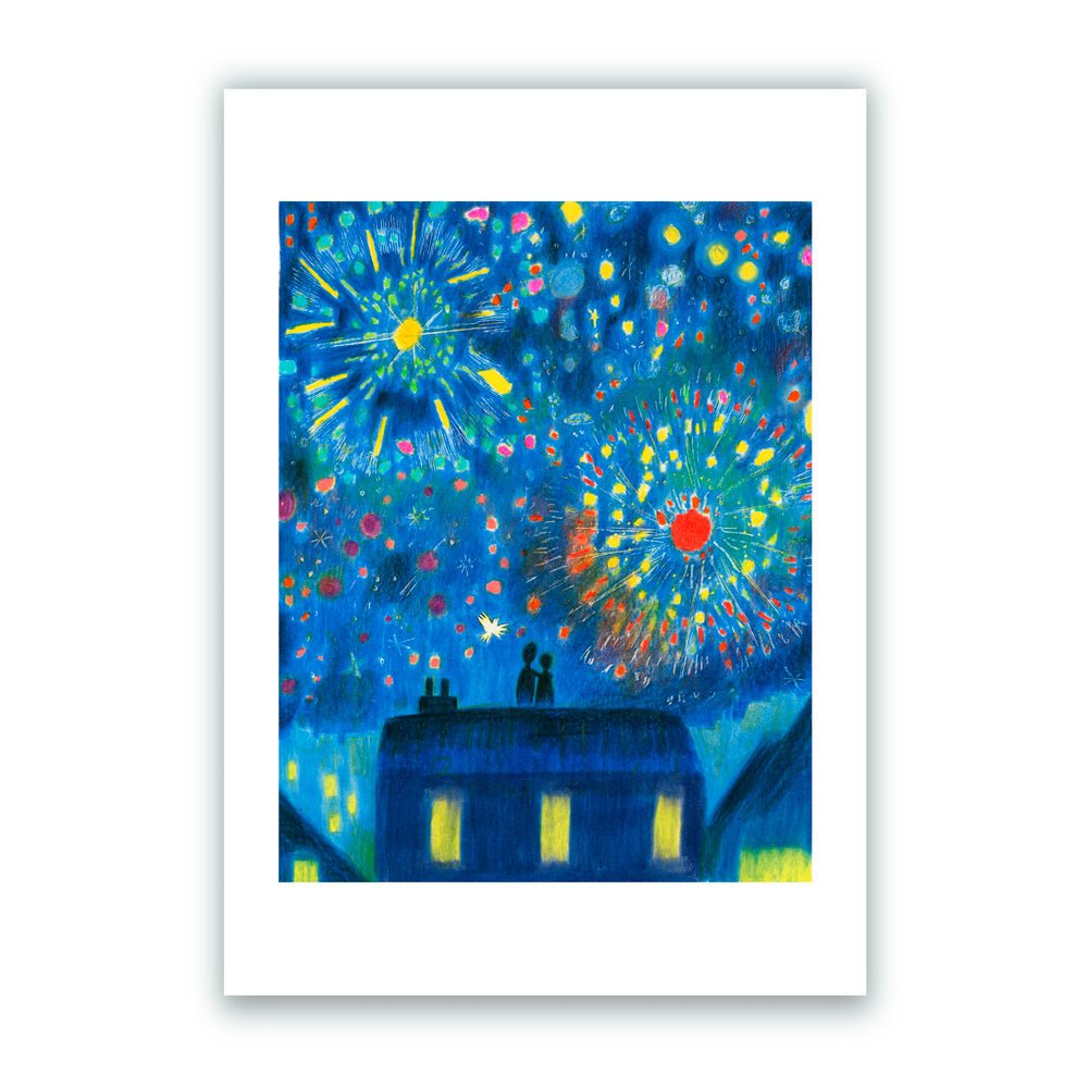 Fireworks Giclée Print A4