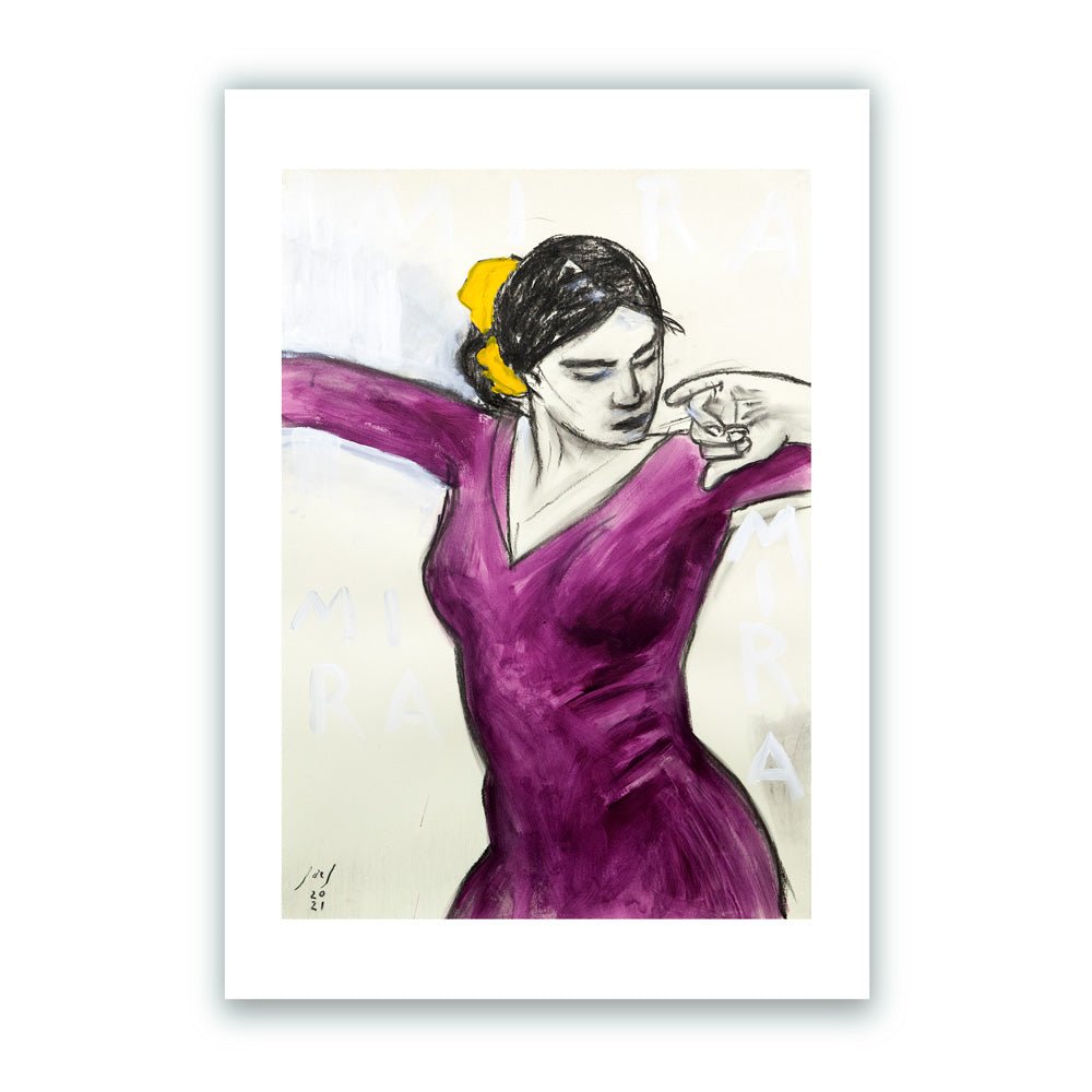 Flamenca "Mira" Impresión Giclée A4
