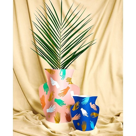 Vase en papier Hamsa Rose