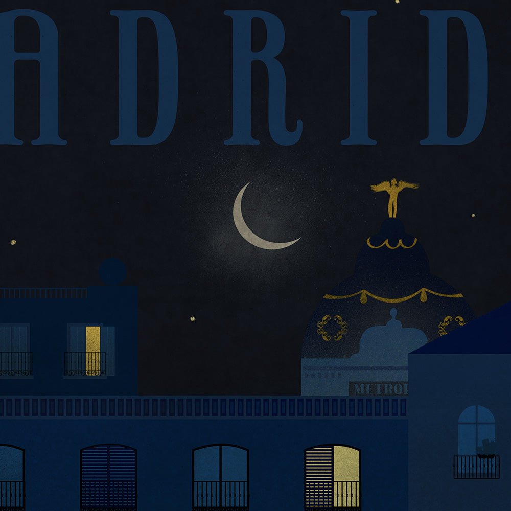 La Luna de Madrid Giclée Print A4