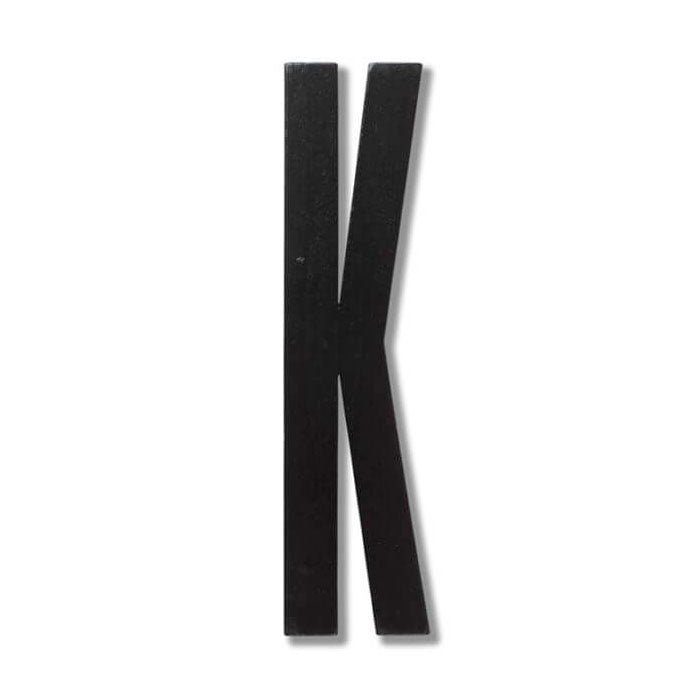 Lettre en bois K Noir