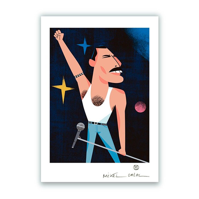 Impression sur papier d'art Freddie Mercury A5