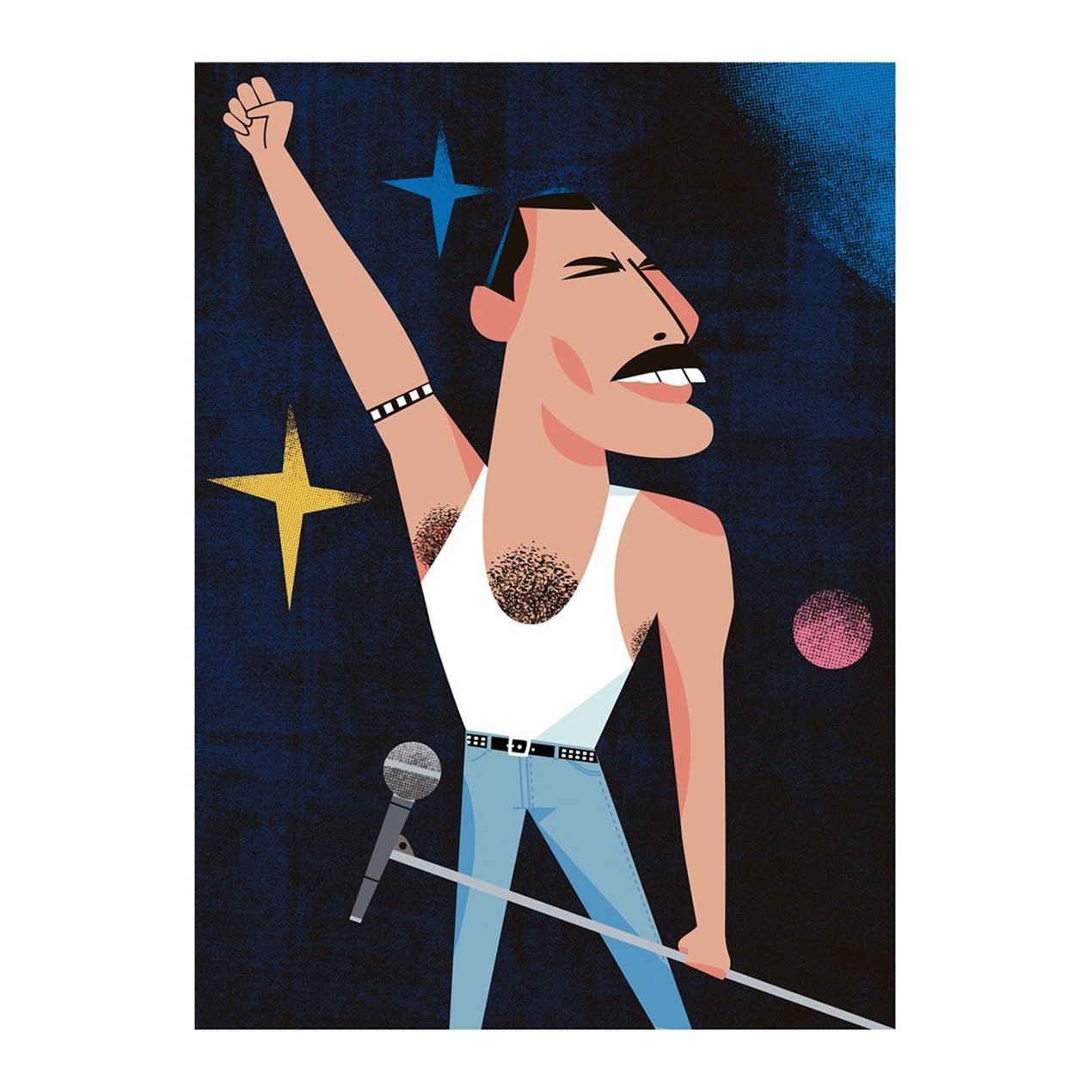 Freddie Mercury Giclée Print A5