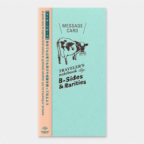 TRAVELER'S notebook B-Sides & Rarities Refill Message Card Regular Size