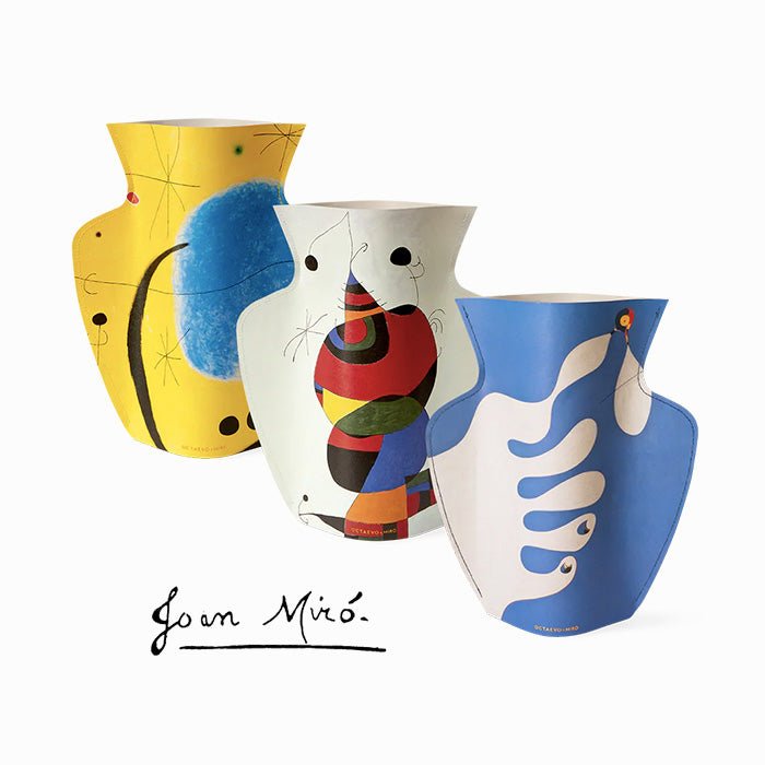 Vase En Papier Miró Main À La Poursuite D'Un Oiseau