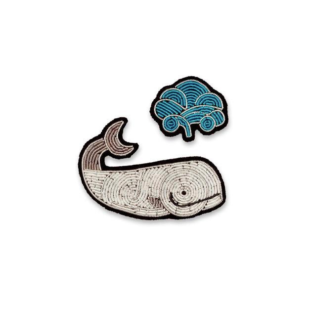 Moby Dick Hand-embroidered brooch
