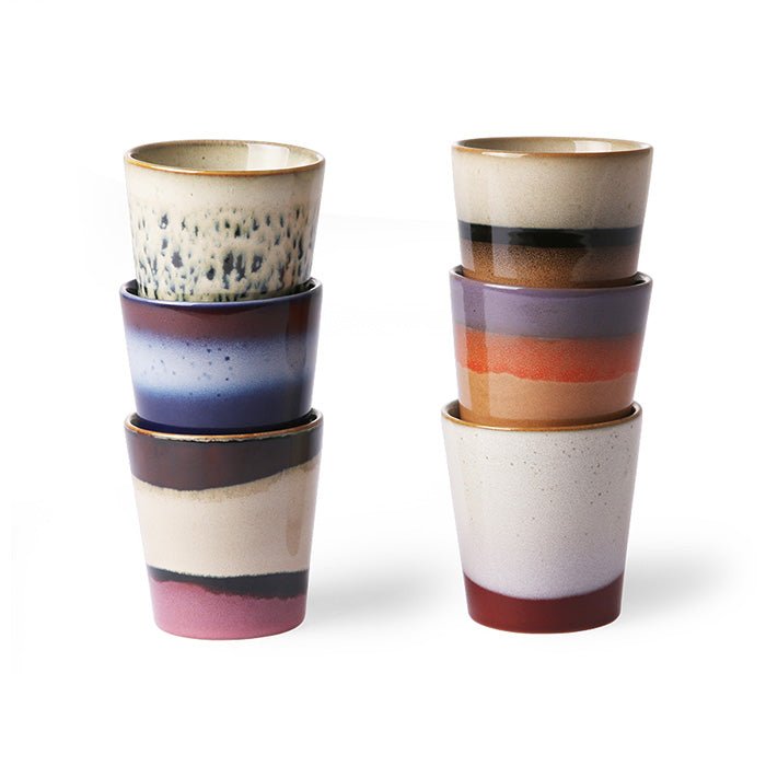 70s Ceramic Coffee Mugs Orion (set of 6)