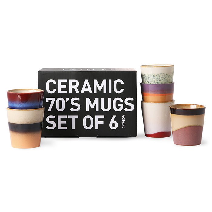70s Ceramic Coffee Mugs Orion (set of 6)
