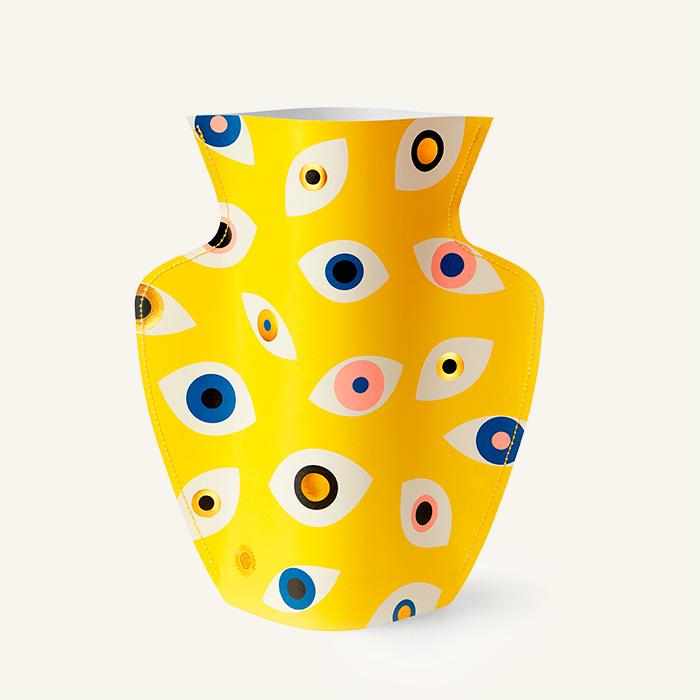 Paper Vase Nazar Yellow