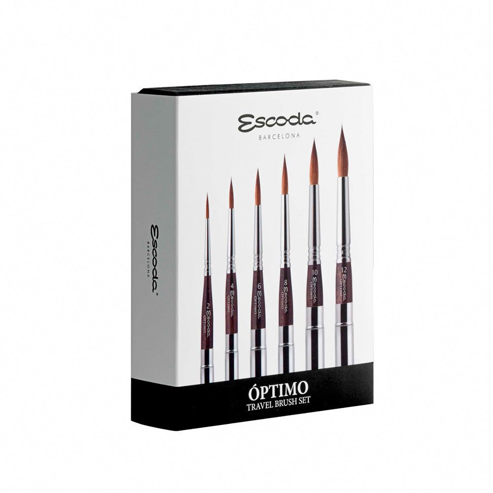 Óptimo Travel Brush Set of 6 (with case)