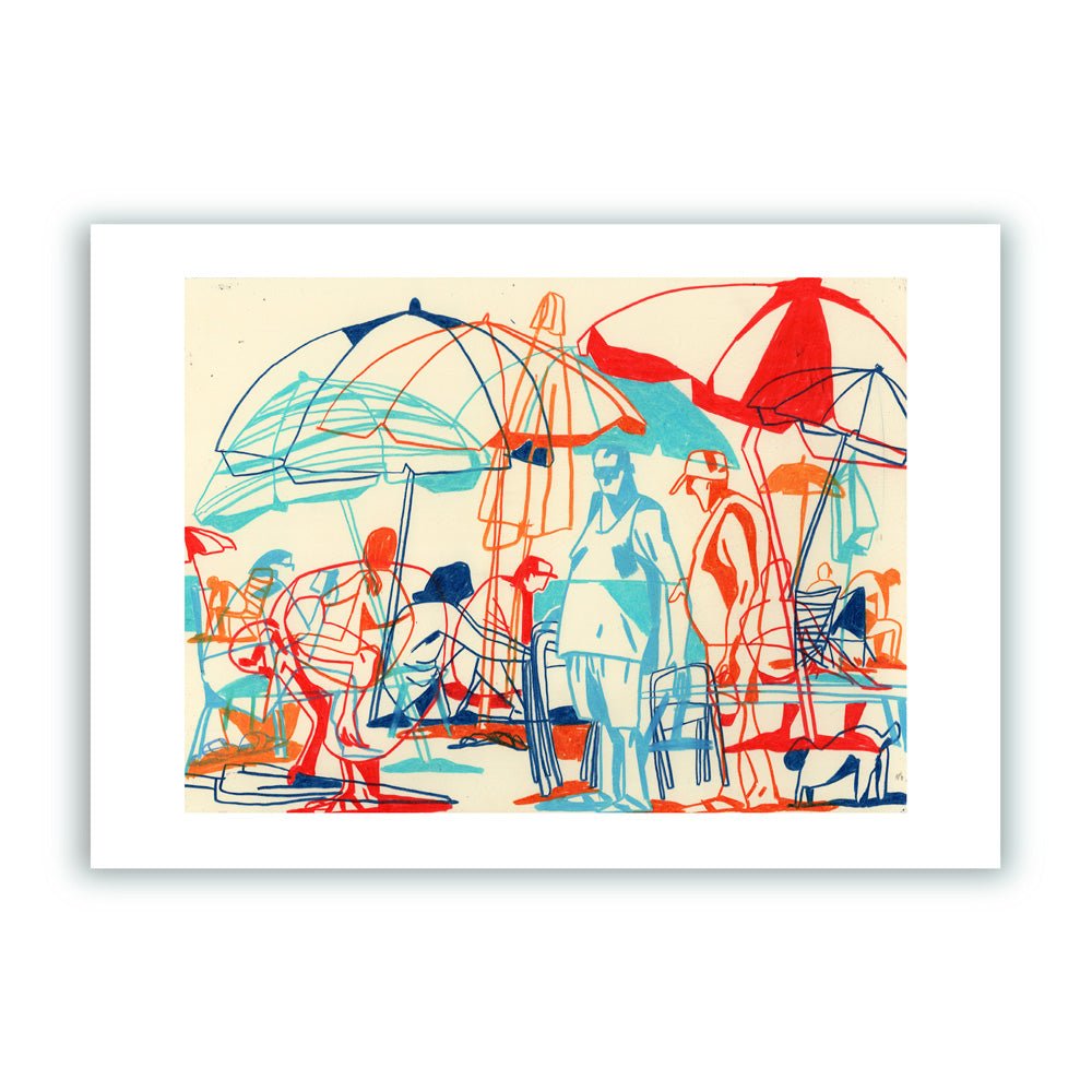 Passing Afternoon at the beach Gicléee Print A4