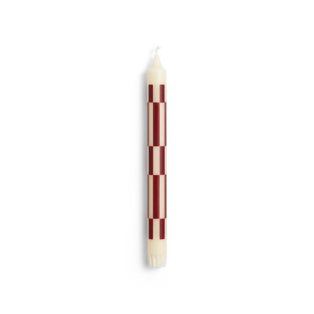 Pattern Candle Off-White Brown