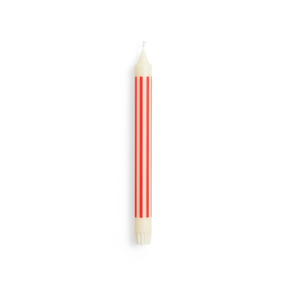 Pattern Candle Off-White & Red