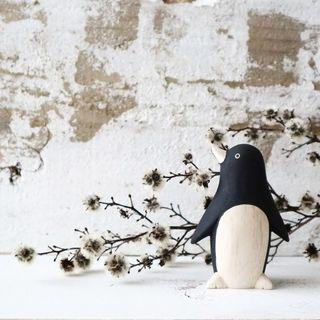 Pingouin animalier en bois