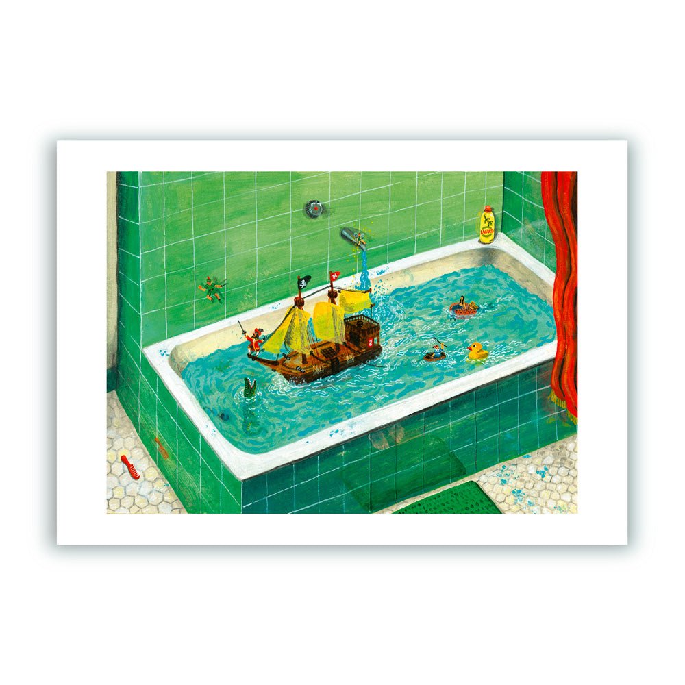 Bañera Peter Pan Giclée Print A3