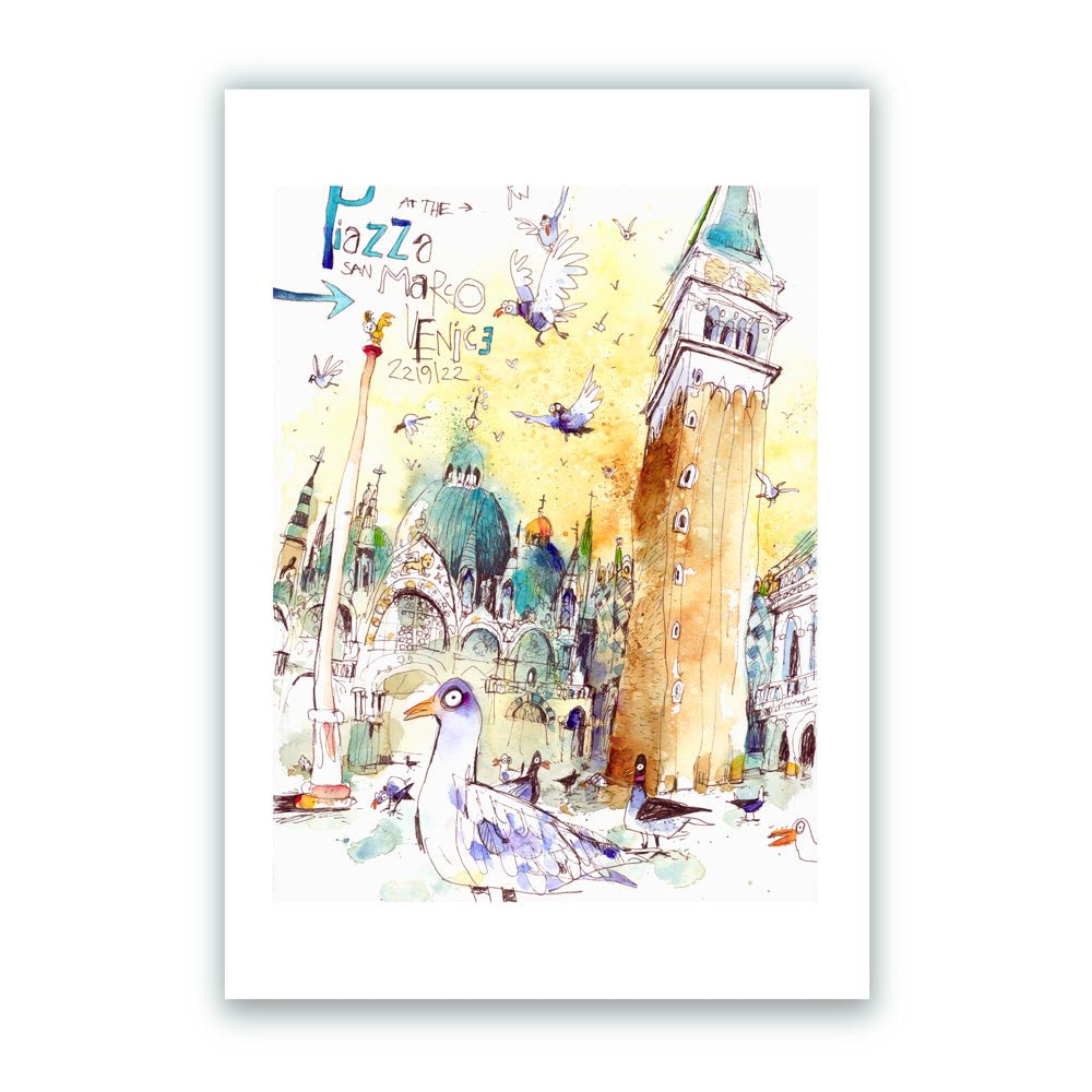 Piazza San Marco Venice Giclée Print A4