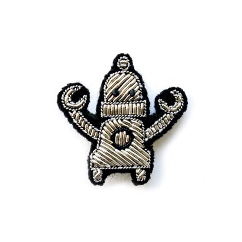 Robot Hand-embroidered Pin