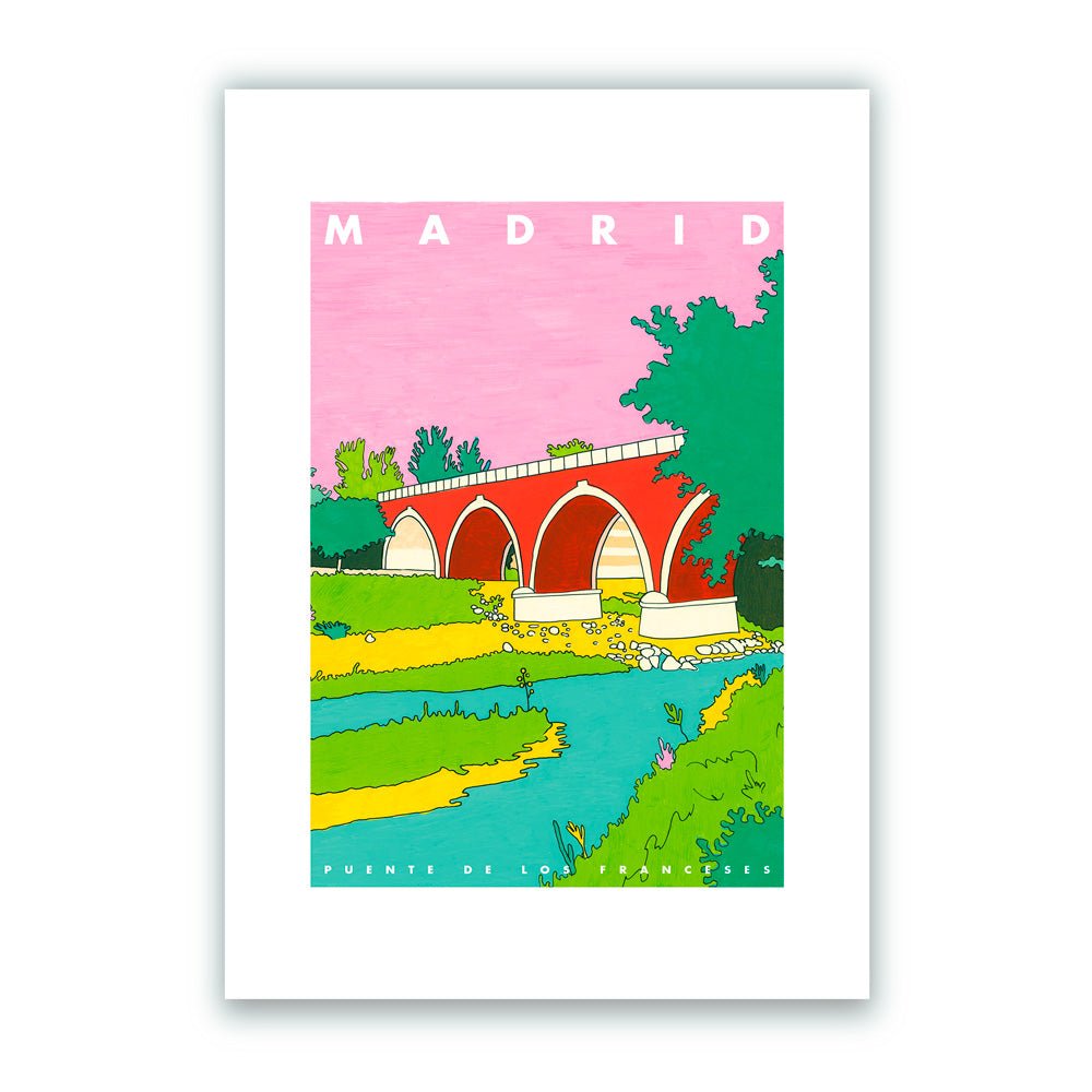 Madrid - Puente de los Franceses Giclée Print A5