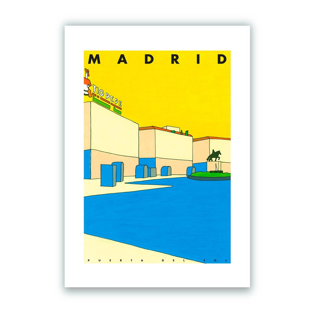 Madrid - Puerta del Sol Giclée Print A4