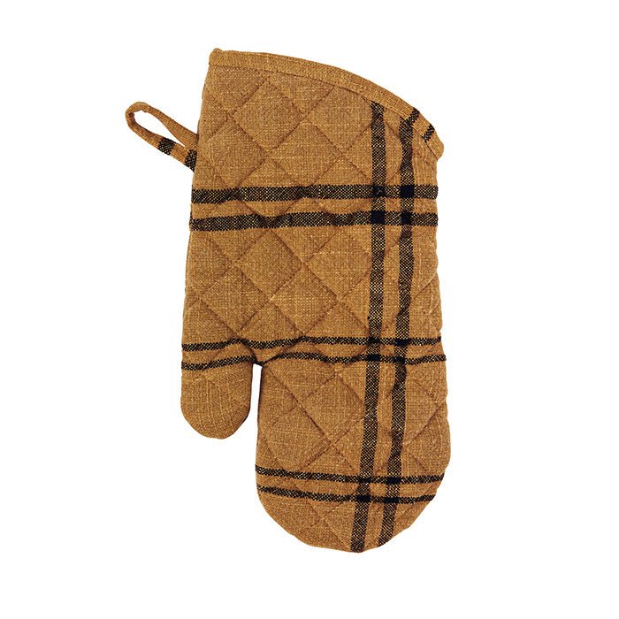 Quilted Oven Mitt Indian Tan Black