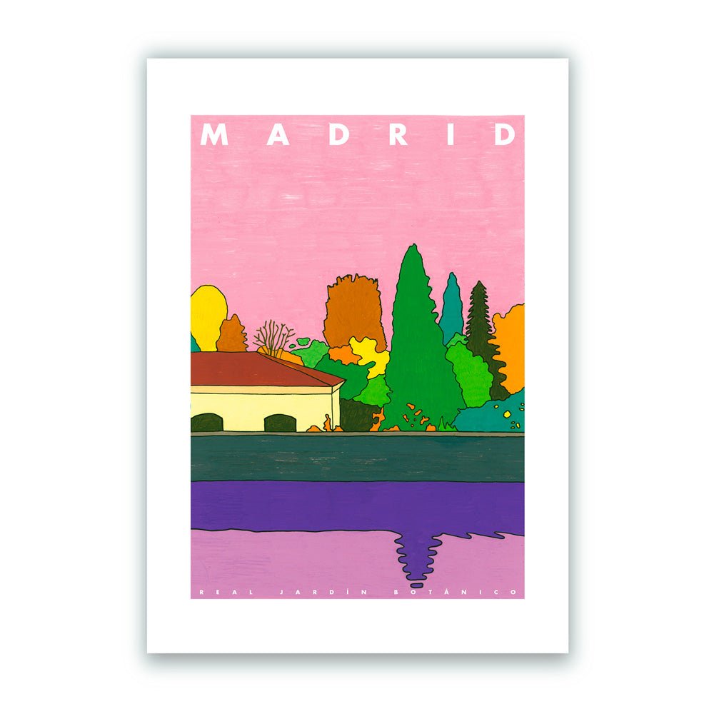 Madrid - Jardin Botanique Royal A4 Giclée Print