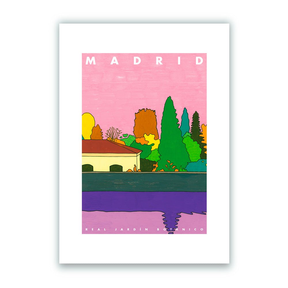Madrid - Real Jardín Botánico Giclée Print A5