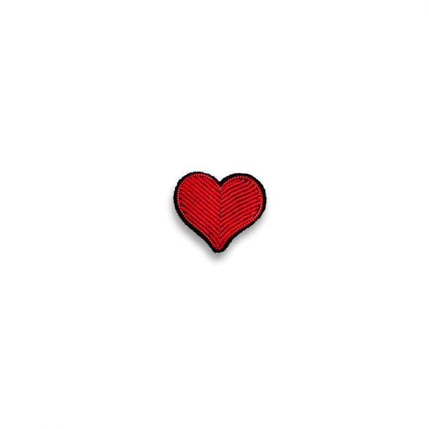 Red Heart Hand-embroidered Brooch